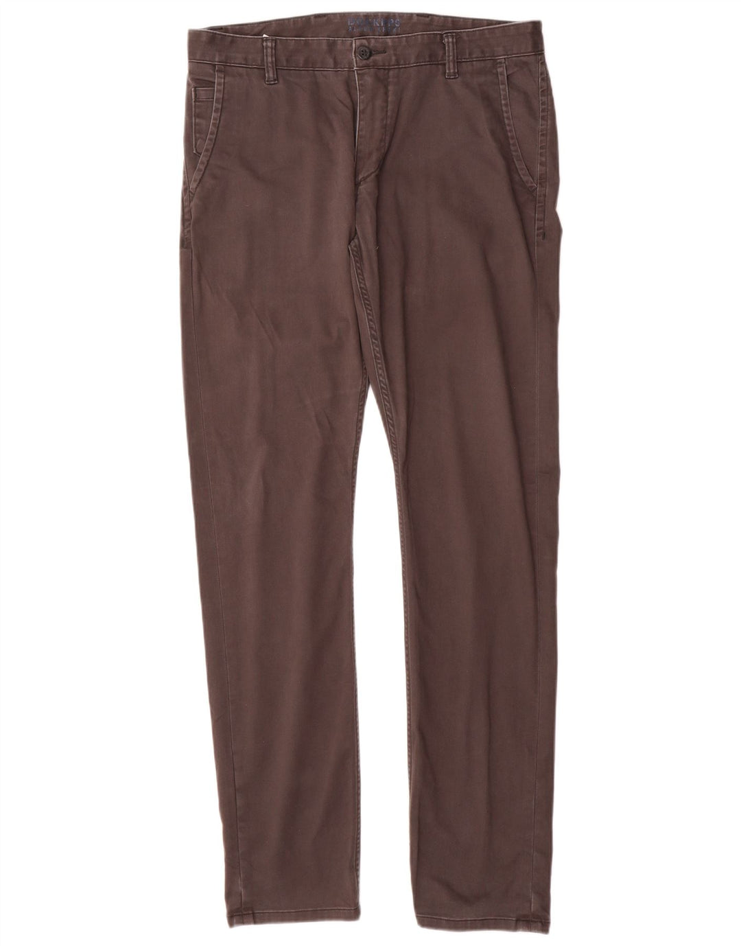 DOCKERS Muške uske chino hlače W34 L34 Sivi pamuk