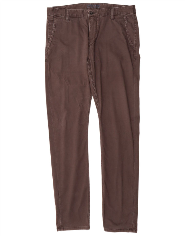 DOCKERS Muške uske chino hlače W34 L34 Sivi pamuk