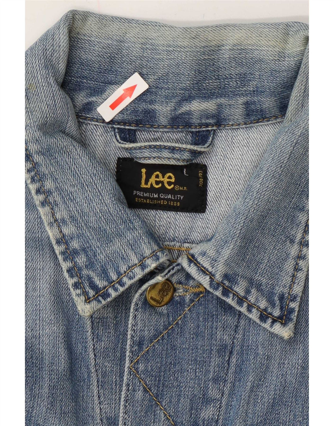 Lee Mens Rider Denim jakna UK 40 Large Blue Cotton