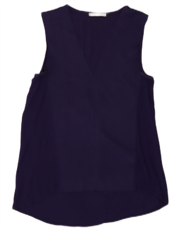 Zara ženska bluza Top UK 10 Mali tamnoplavi poliester