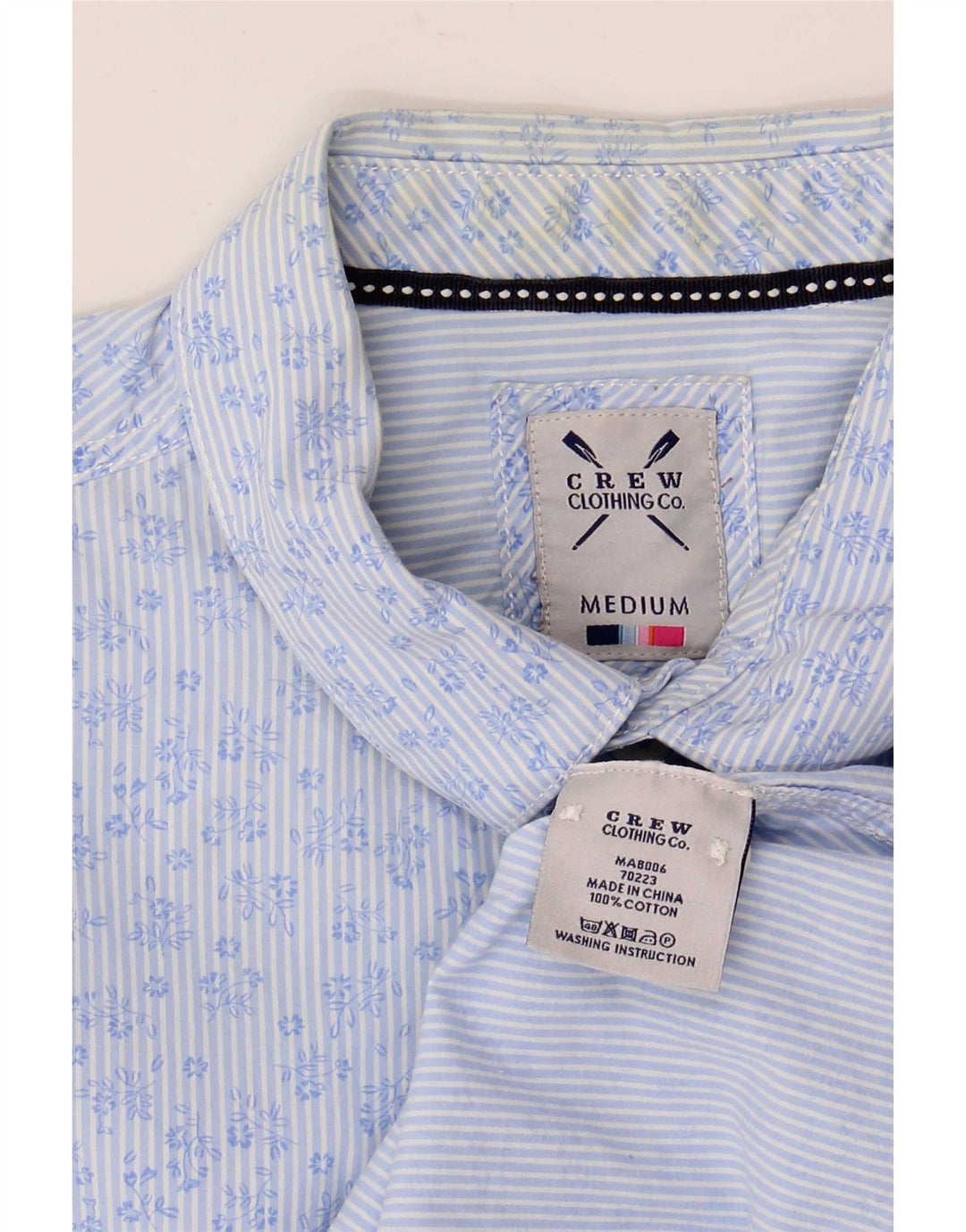 Crew Clothing Muška košulja Srednje plava cvjetna pamuk