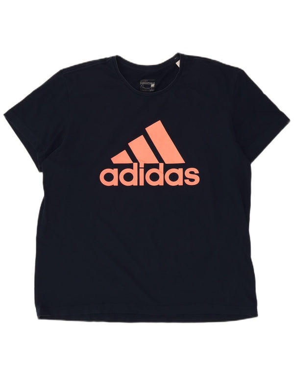 Adidas ženska majica kratkih rukava Climalite Graphic UK 18 XL tamnoplavi pamuk