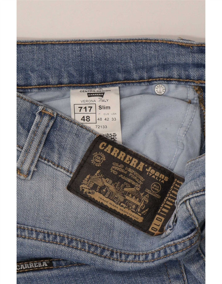 Carrera Mens 717 Slim Jeans W33 L31 Plavi pamuk