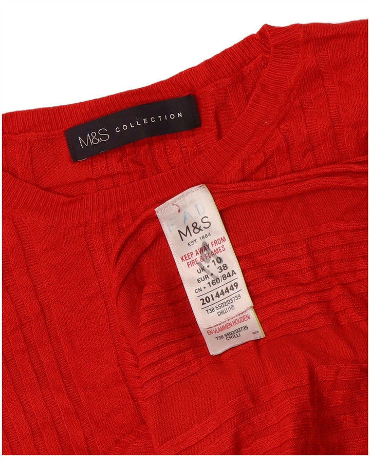 Marks & Spencer ženski pulover s okruglim izrezom UK 10 Small Red