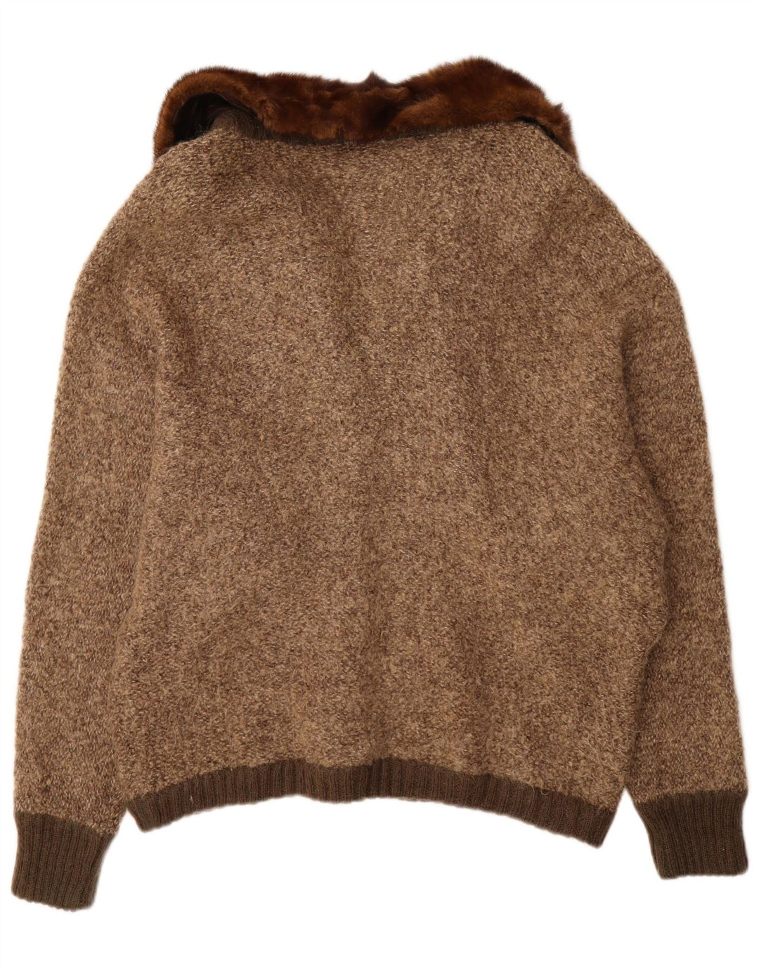 VINTAGE ženski kardigan džemper UK 18 XL smeđi