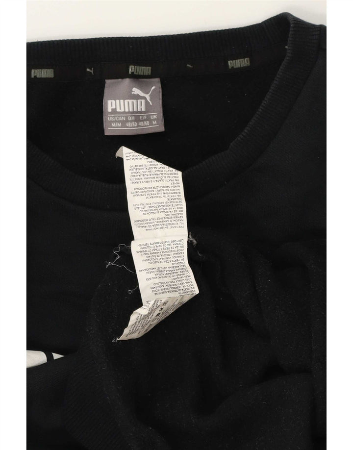 Puma muška trenirka s grafičkim motivima Srednji crni pamuk