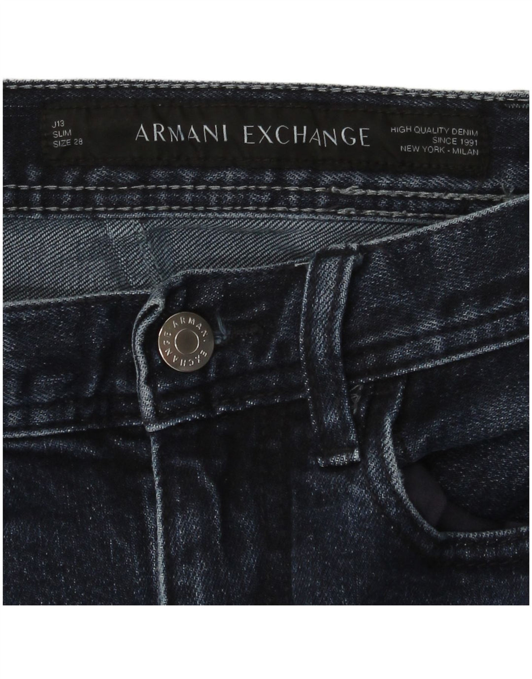 Armani Exchange muške uske traperice W28 L31 tamnoplave