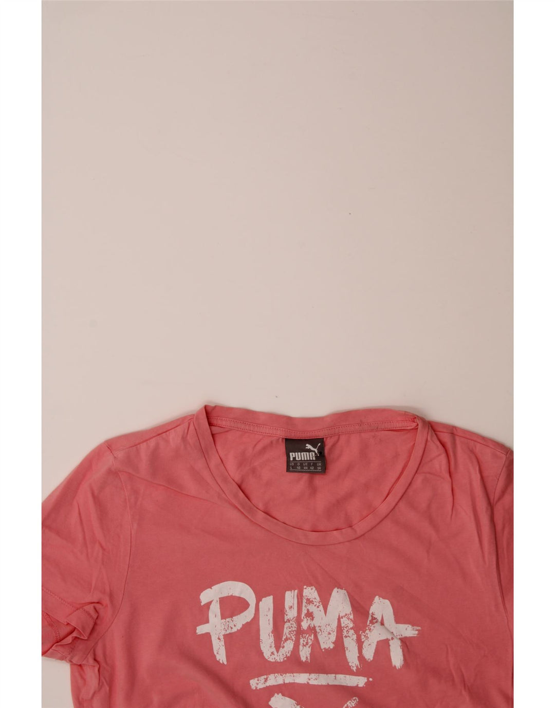 PUMA Womens Graphic T-Shirt Top UK 14 Medium Pink Vintage Puma and Second-Hand Puma from Messina Hembry 