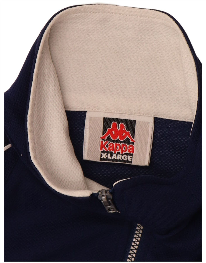 KAPPA muška trenirka s grafičkim motivima, gornja jakna XL tamnoplavi poliester