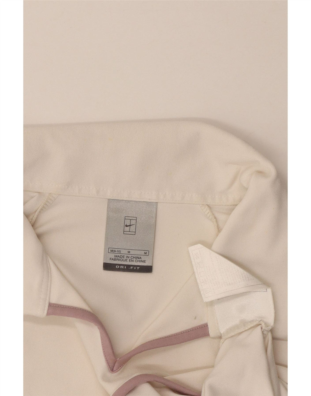 NIKE ženska Dri Fit Crop Polo majica US 8/10 Srednje bijeli poliester