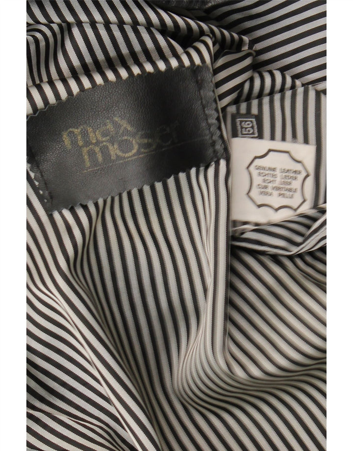 Max Moser ženska kožna jakna EU 56 6XL crna koža