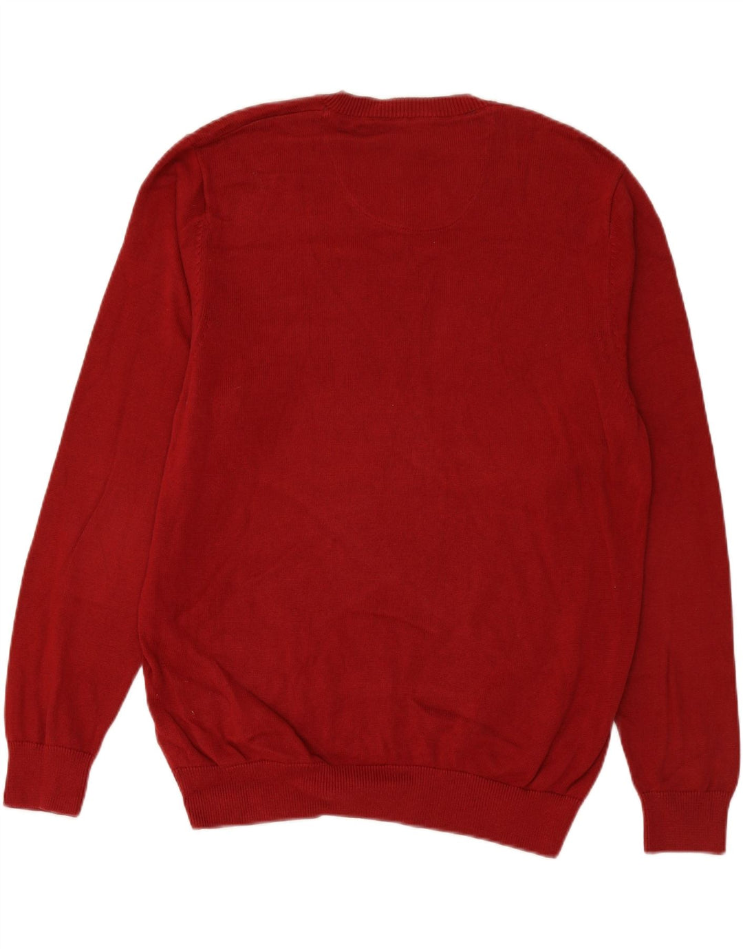 BLUE HARBOUR Mens V-Neck Jumper Sweater Large Red Cotton Vintage Blue Harbour and Second-Hand Blue Harbour from Messina Hembry 