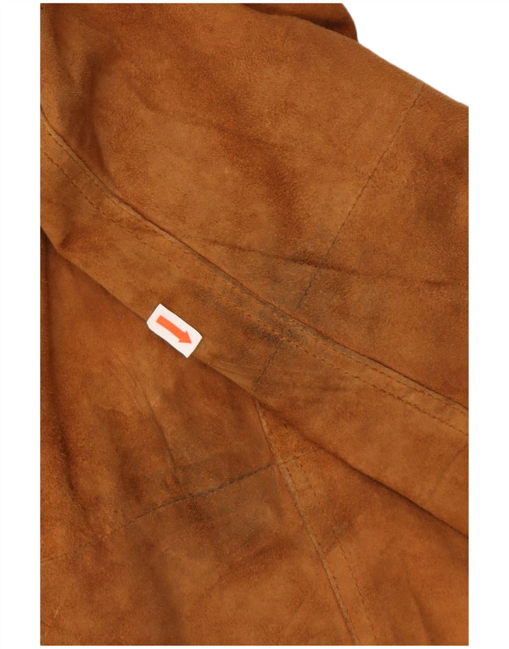 Vintage muška bomber jakna od brušene kože IT 56 3XL od smeđe antilop kože