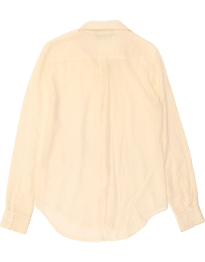 ZARA Womens Shirt UK 10 Small Off White Vintage Zara and Second-Hand Zara from Messina Hembry 