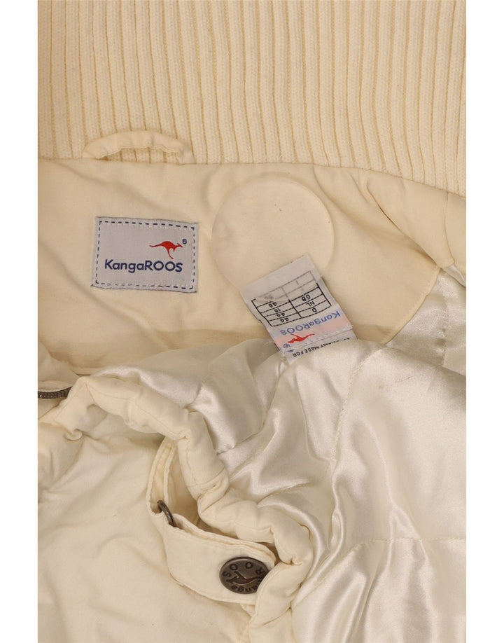 KANGAROOS Ženska podstavljena jakna UK 18 XL Bijeli pamuk