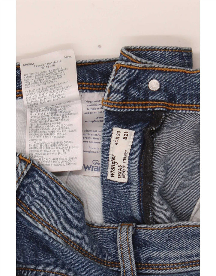 Wrangler muške ravne traperice Texas W44 L30 plavi pamuk