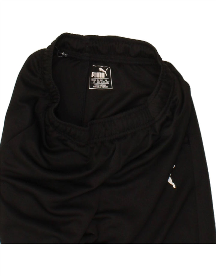PUMA Girls Tracksuit Trousers 11-12 Years  Black Polyester Vintage Puma and Second-Hand Puma from Messina Hembry 