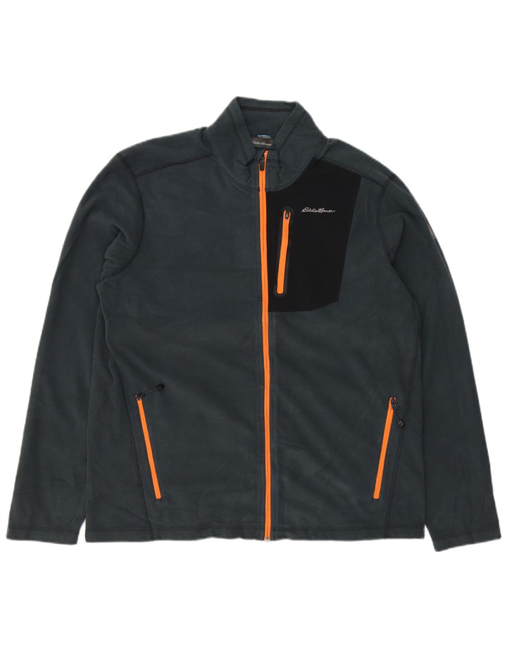 EDDIE BAUER Muška jakna od flisa UK 40 Large Blue Colourblock najlon