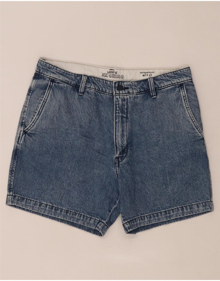 Levi's ženske traper chino kratke hlače W34 veliki plavi pamuk