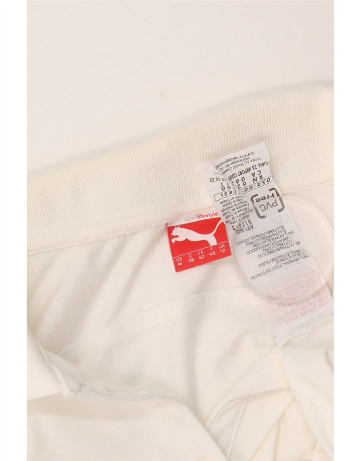 Puma ženska polo majica UK 12 Srednje bijeli pamuk