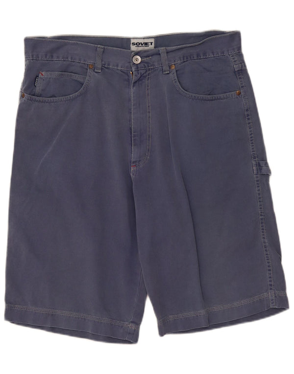 Vintage Mens Cargo Shorts W34 Large Navy Blue