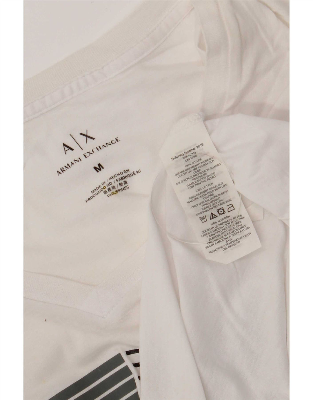 Armani Exchange muška grafička majica kratkih rukava Srednje bijeli pamuk