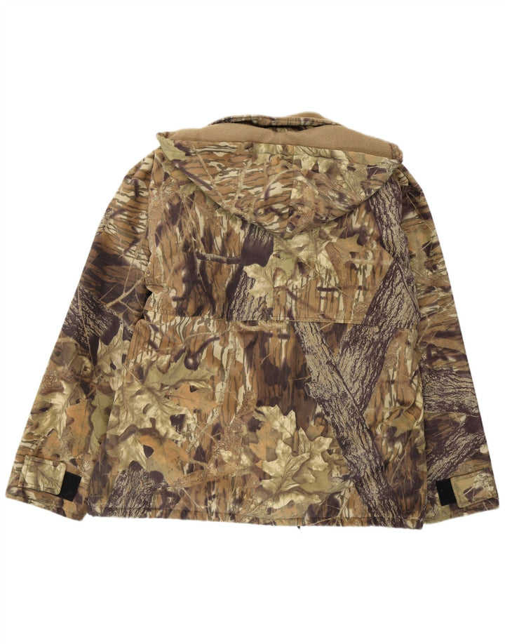 Vintage muška vjetrovka jakna IT 50/52 veliki kaki cvjetni poliester