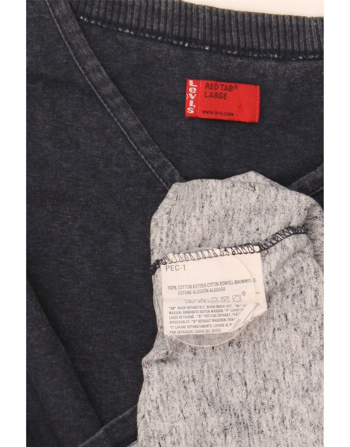 Levi's muška majica dugih rukava, veliki mornarsko plavi pamuk