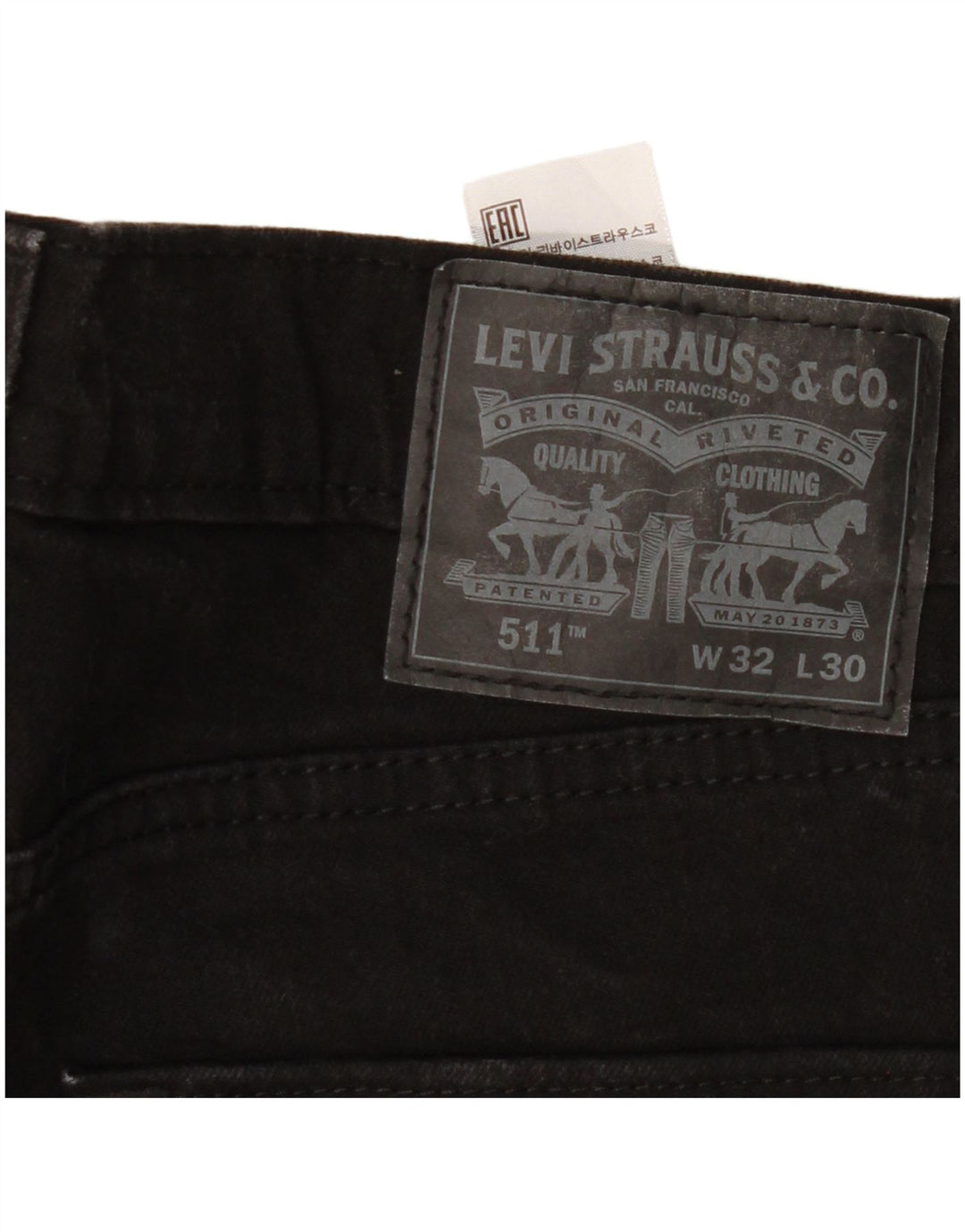 Levi's muške 511 uske traperice W32 L30 crni pamuk