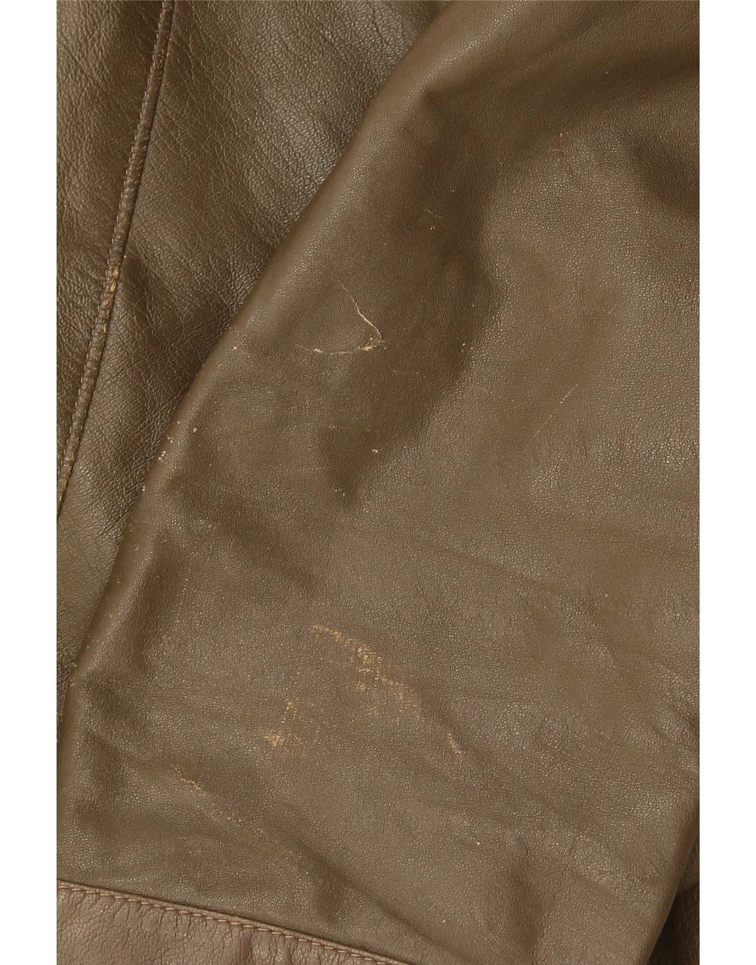 Vintage muška kožna jakna UK 38 Srednja kaki koža
