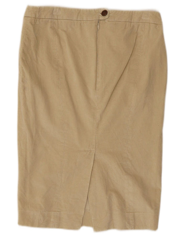 Patrizia Pepe Womens Corduroy Skirt IT 42 Medium W30  Beige Cotton