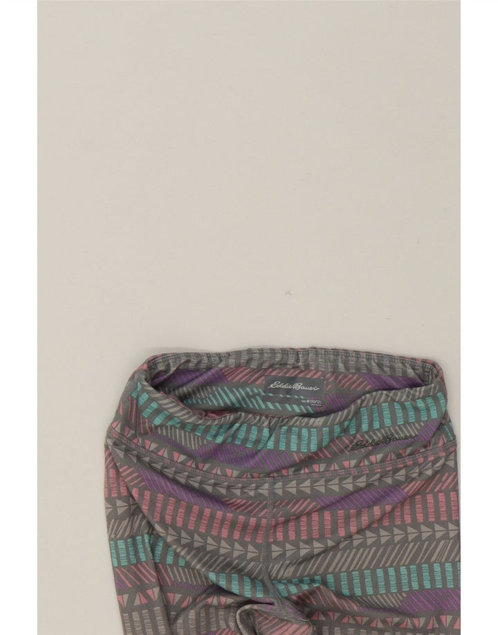 EDDIE BAUER Girls Leggings 10-11 Years Medium Grey Geometric Polyester Vintage Eddie Bauer and Second-Hand Eddie Bauer from Messina Hembry 