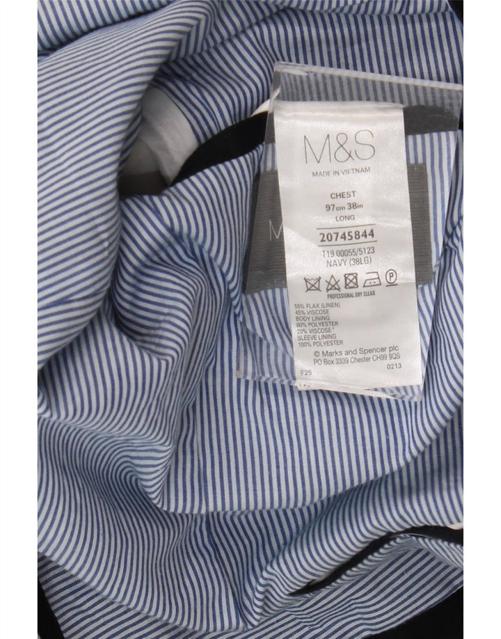Marks & Spencer muška jakna sa 2 gumba UK 38 srednje mornarsko plava lanena