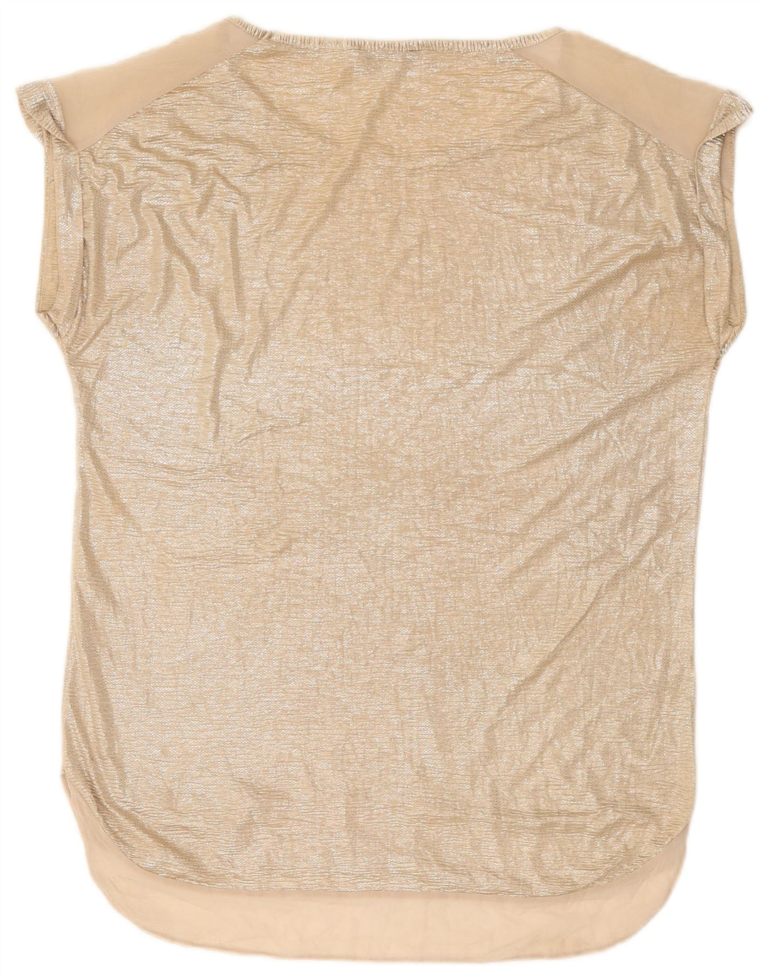 OASIS gornji dio ženske dugačke prevelike bluze UK 10, mali zlatni poliester