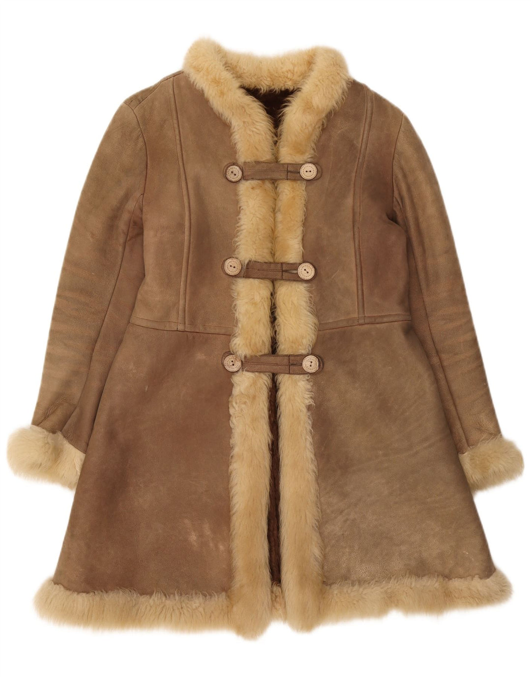 Vintage ženski kaput od šišmiša UK 10 Small Brown