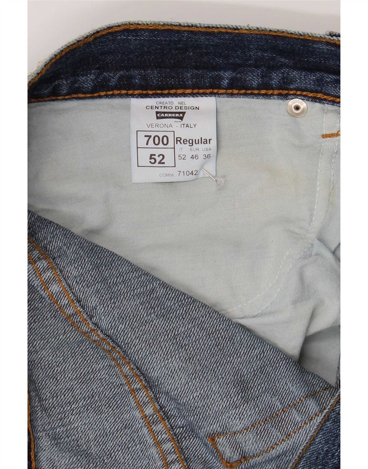 Carrera Mens 700 Regular Straight Jeans W36 L34 Plavi pamuk