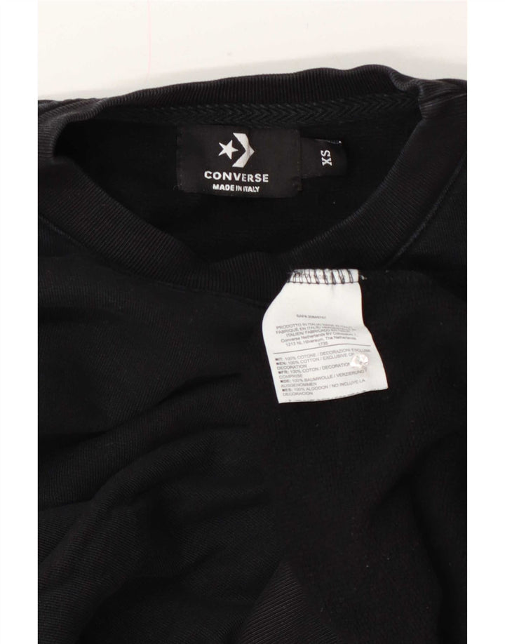 Converse ženska majica prekomjerne veličine UK 6 XS crni pamuk