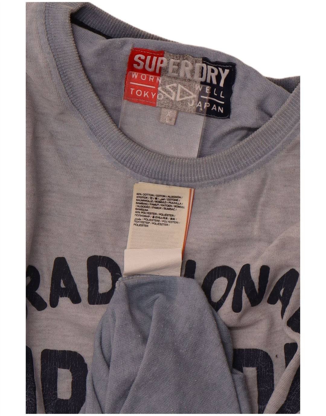 Superdry muška majica kratkih rukava XL s plavom kravatom i pamuk