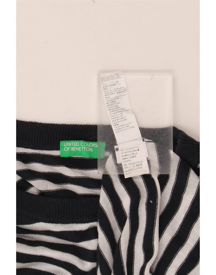 BENETTON Ženska majica s 3/4 rukavima UK 10 Mala tamnoplava nautička