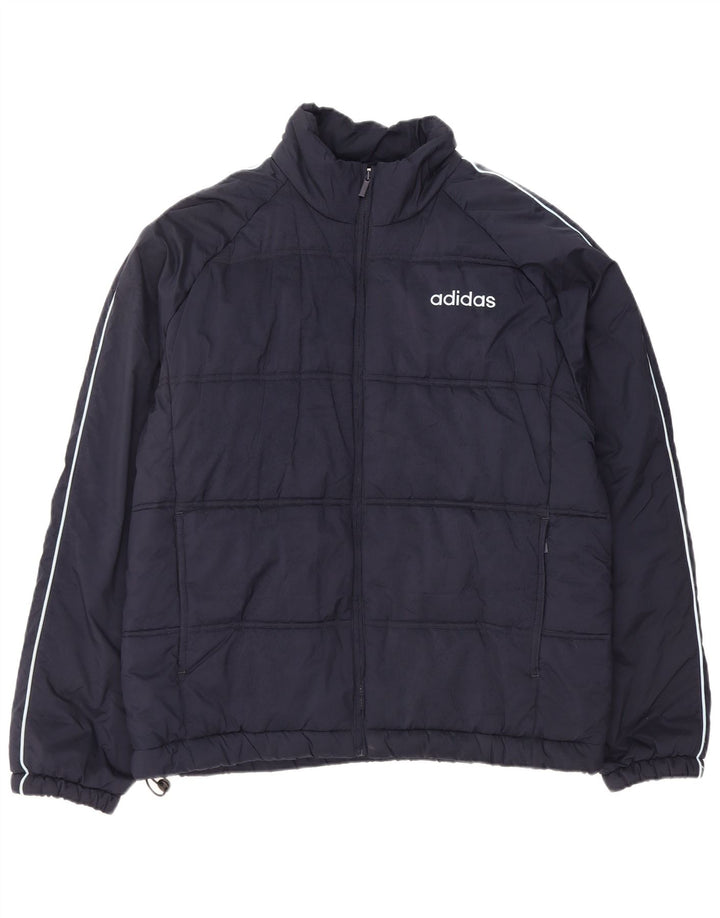 Adidas muška podstavljena jakna UK 42 XL tamnoplavi poliester