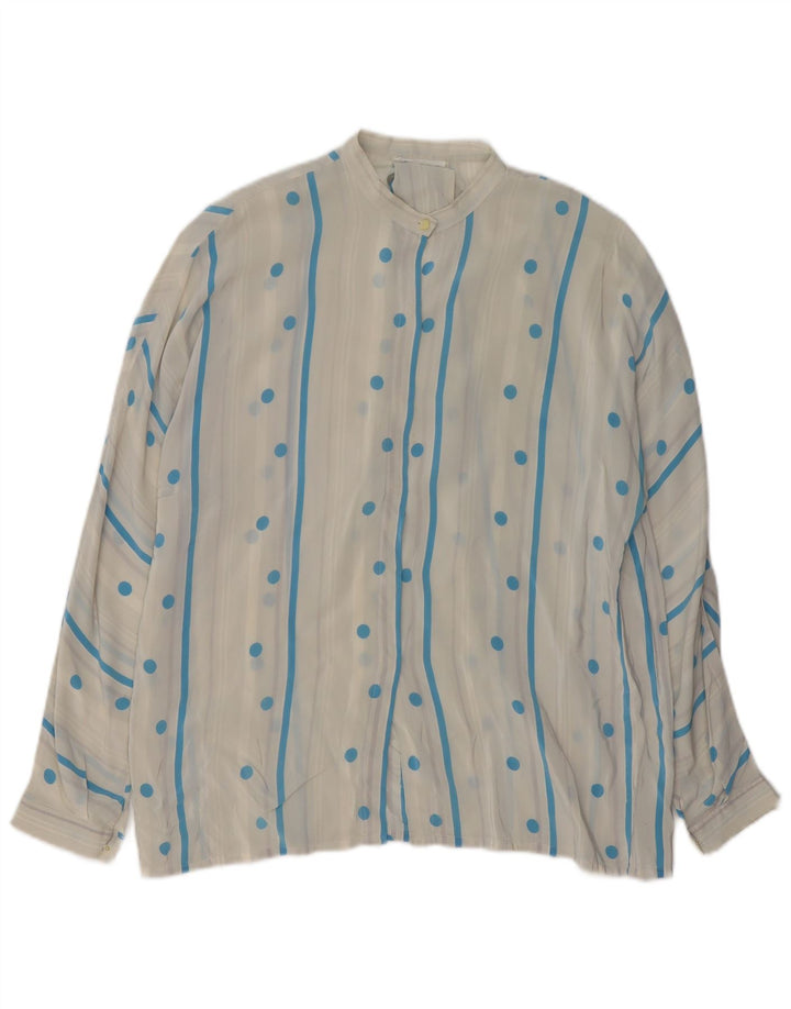 Vintage ženska košulja bluza UK 16 velike bijele točkice