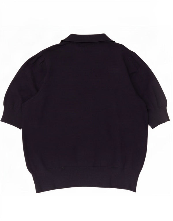 Marks & Spencer ženska polo majica 1/2 rukava UK 14 srednje tamnoplava viskoza