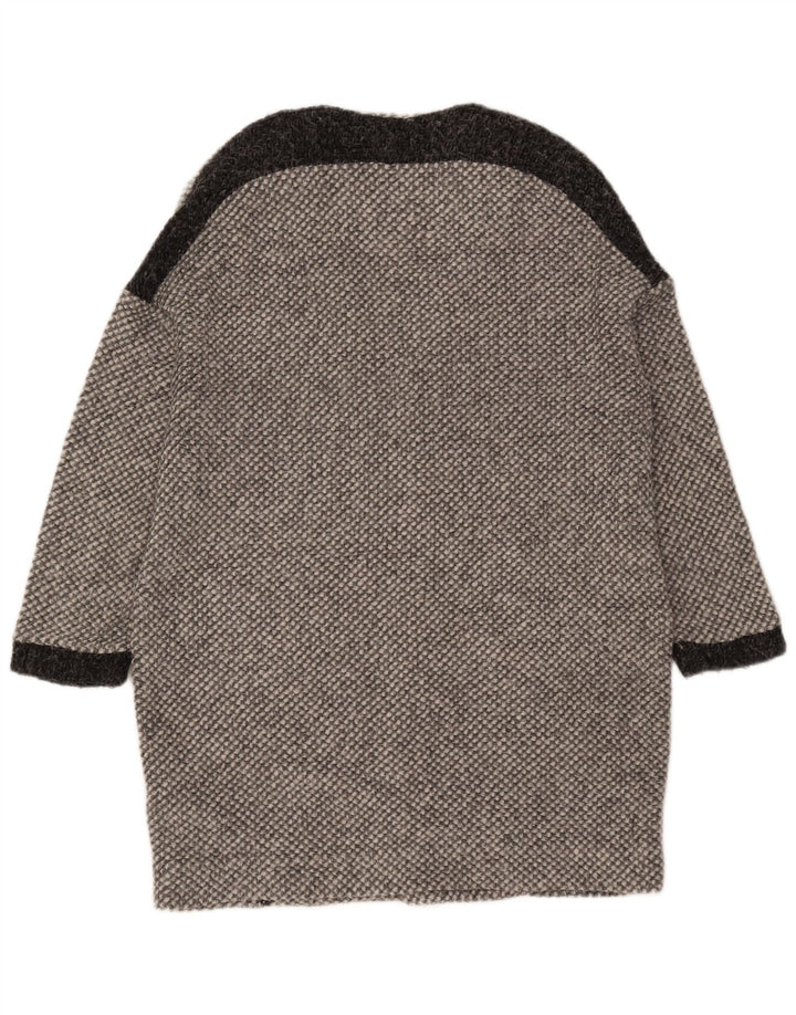 WHITE STUFF Womens Oversized Longline Cardigan Sweater UK 12 Medium Grey