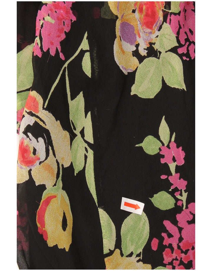 SUPERIOR ženska slip haljina IT 44 srednje crna cvjetna svila