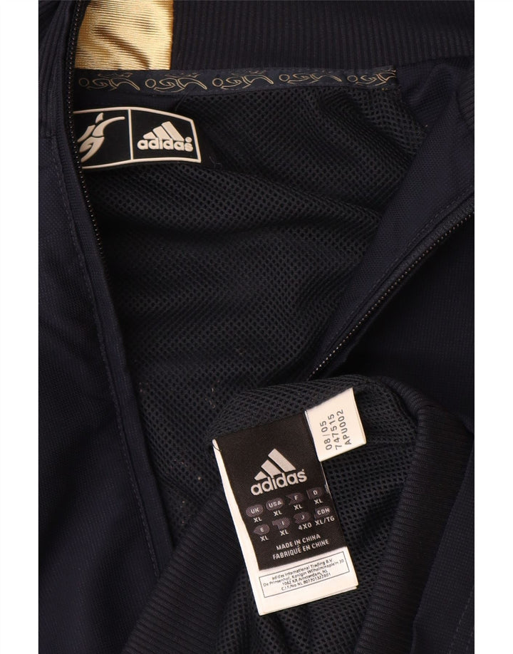 Adidas muška kišna jakna UK 42 XL tamnoplavi poliester