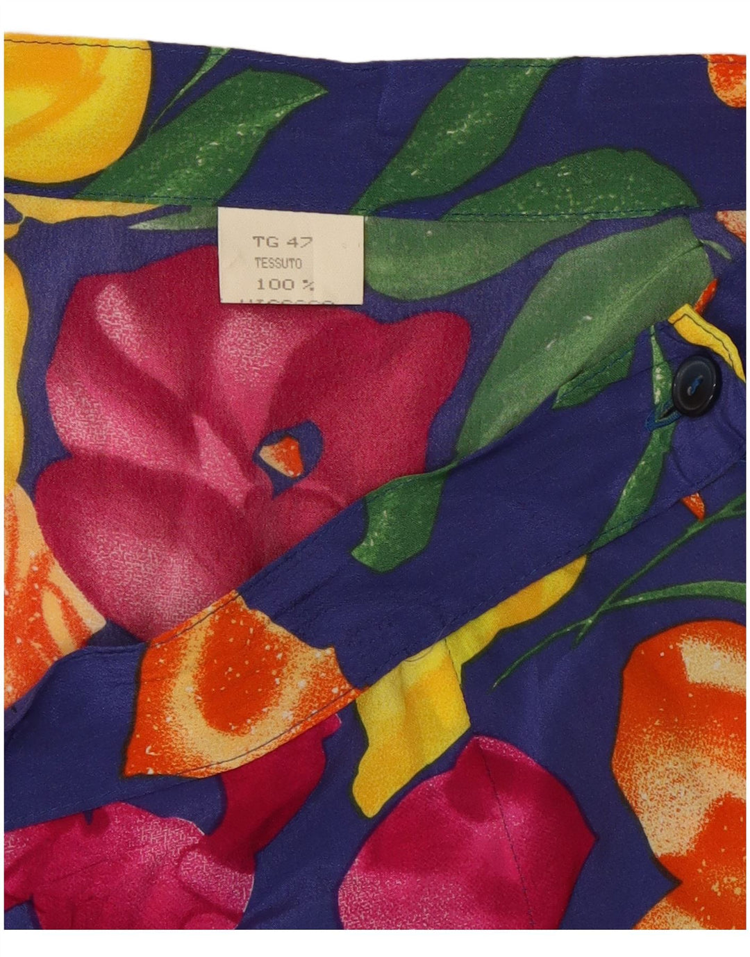 Vintage ženska plisirana suknja W34 velika raznobojna cvjetna viskoza