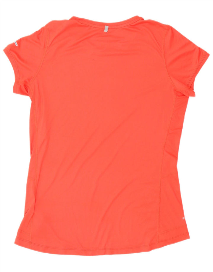 NIKE Womens Dri Fit T-Shirt Top UK 14 Large Red Polyester