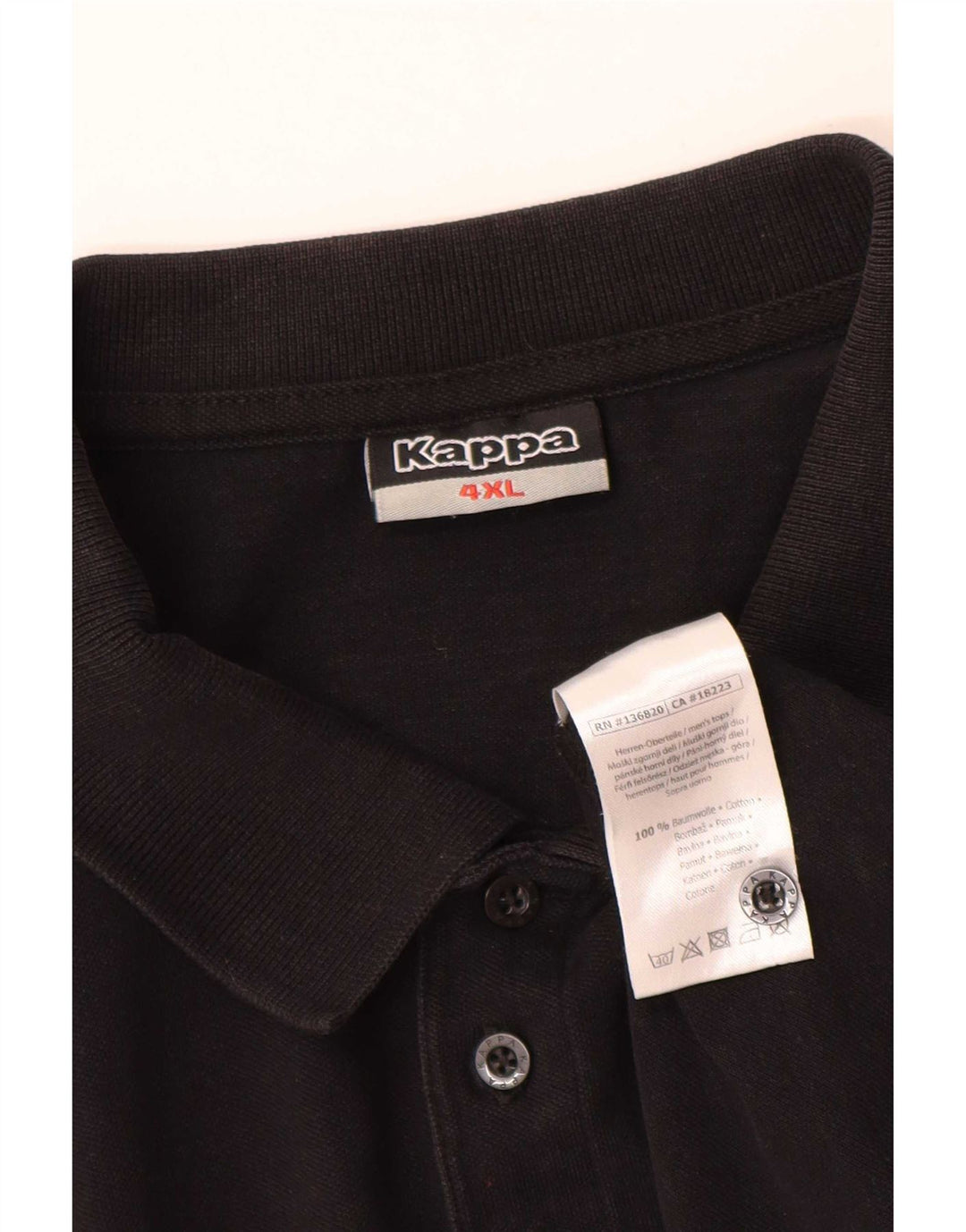 Kappa muška polo majica 4XL crni pamuk