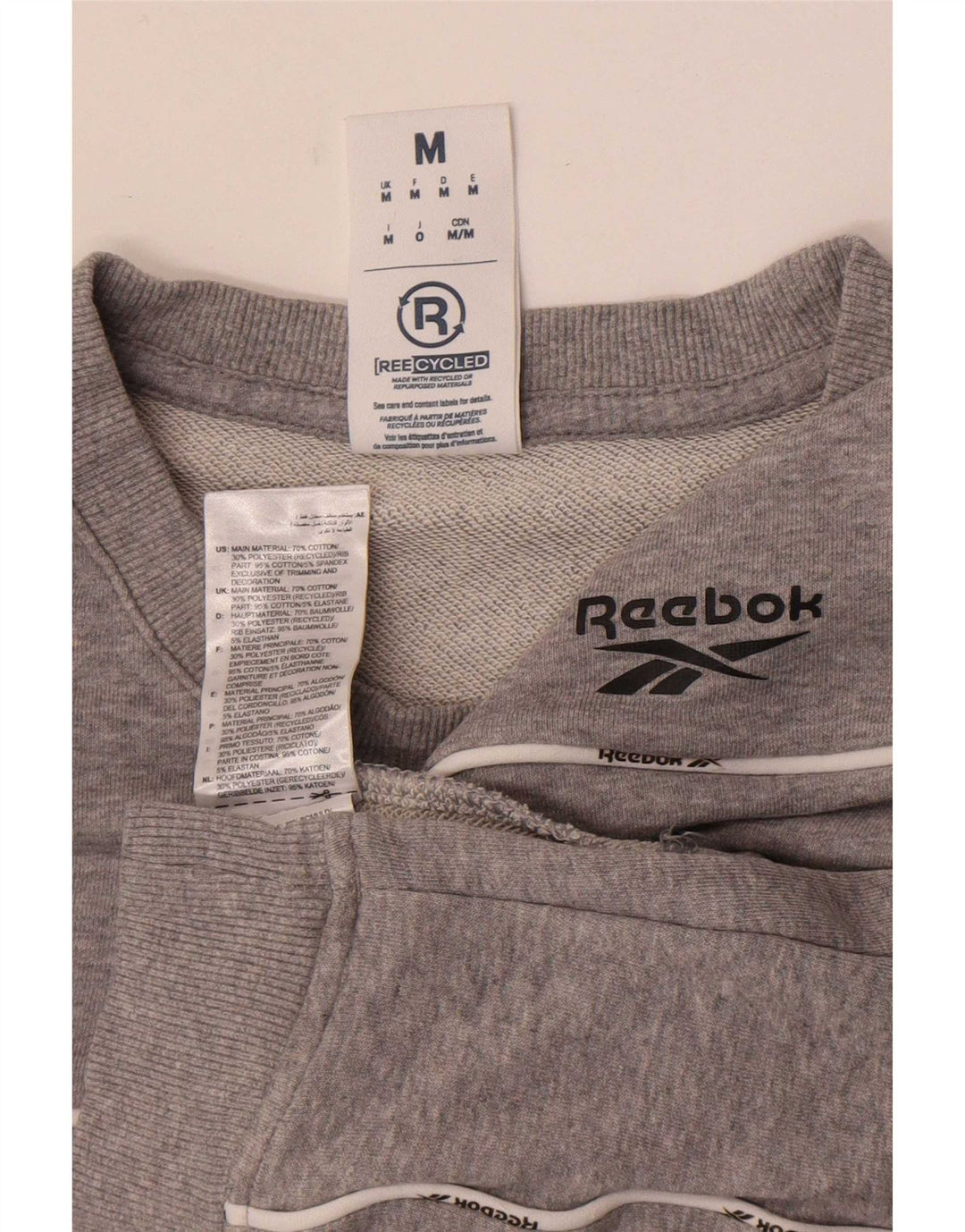 Reebok muška majica srednje sivi pamuk