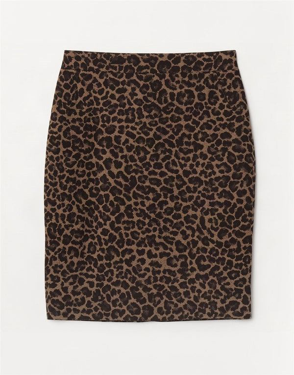 Marks & Spencer ženska ravna suknja UK 16 velika W34 bež životinjski print
